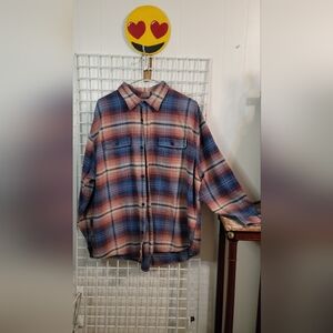 Plaid Button-Up Women's Blouse, 166